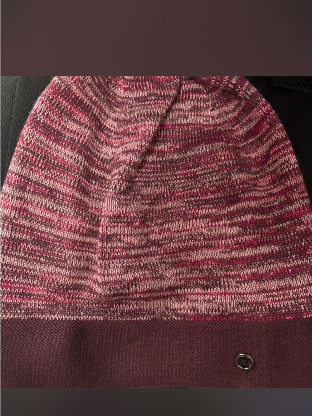 lululemon athletica Marled Burgundy and Pink Women's Knit Beanie